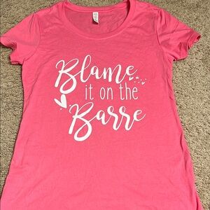 Pink Graphic Tee - Blame it on the Barre